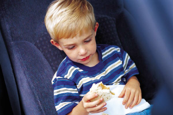 Child eating a sandwich